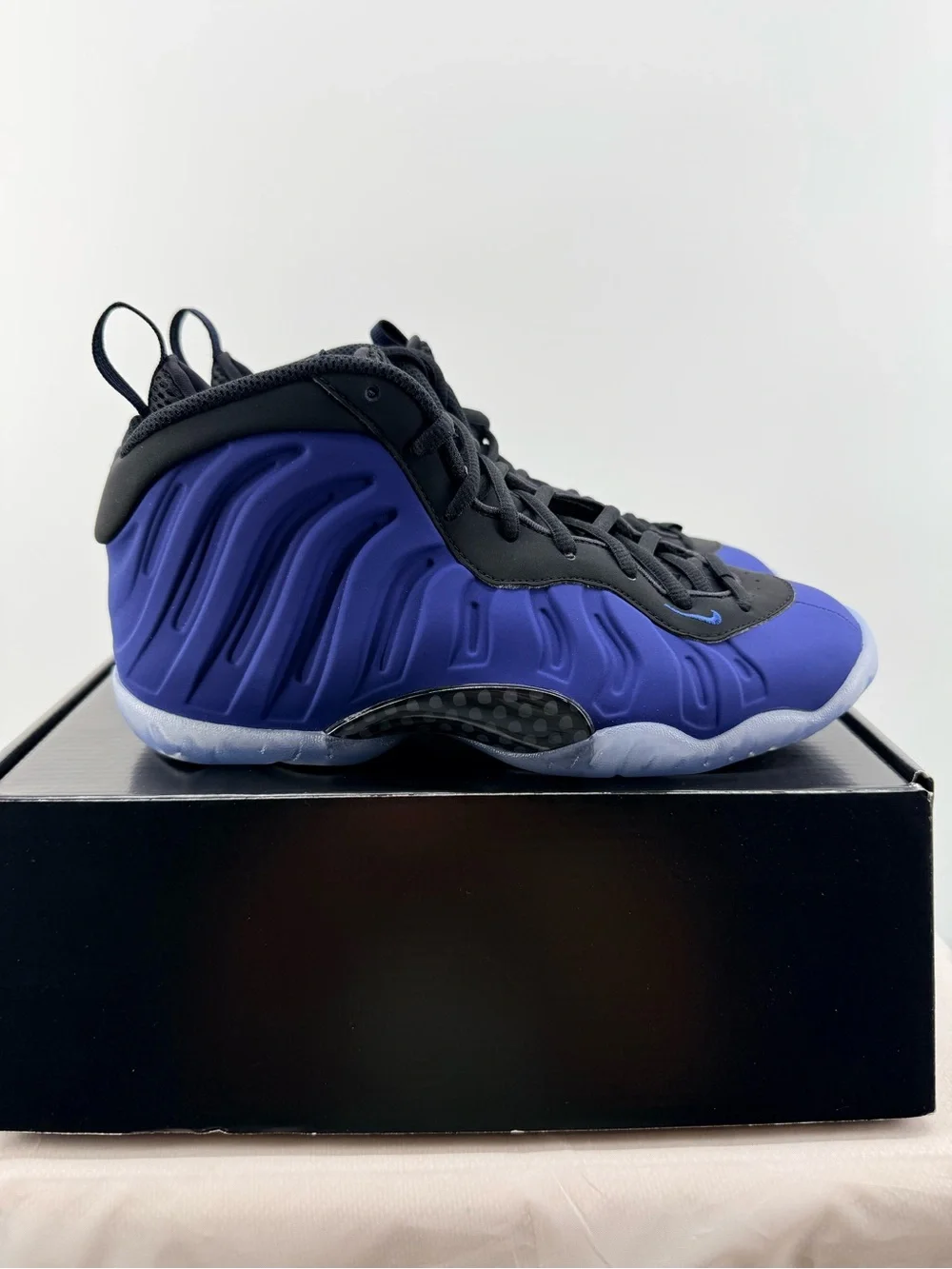 Nike Air Foamposite Youth Size 6Y Royal Blue Black Icy Sole New
